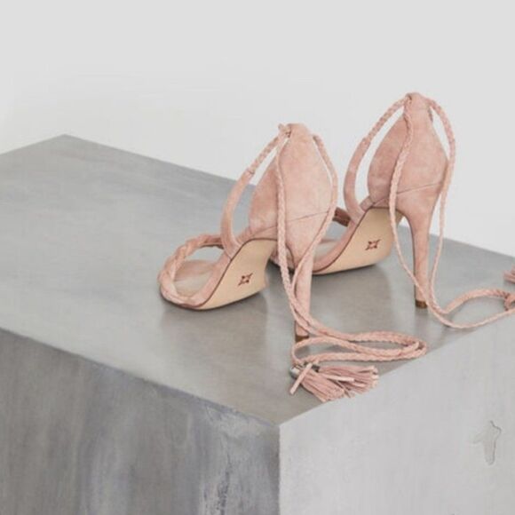 BCBGeneration Jessica Pink suede sandals - size 9 in Blush/mauve - Picture 5 of 7